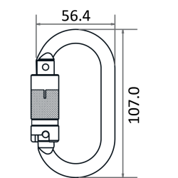 KRATOS SAFETY - Mousqueton acier inoxydable - verrouillage automatique triple action