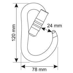 CAMP - MOUSQUETON - Atom 3LOCK Gun metal