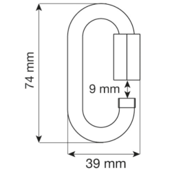 CAMP - MAILLON OVAL 8 MM ZINGUÉ - Quick Link