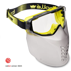 BOLLE - Masque de protection - Oculaire en PC incolore durci & anti-buée PLATINUM noire/jaune