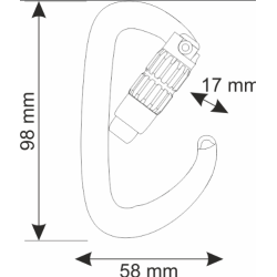 CAMP - Mousqueton - Orbit 2 Lock - Gun metal