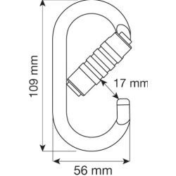 CAMP - Mousqueton - OVAL PRO 3 LOCK 30 KN