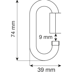 CAMP - Mousqueton - Maillon rapide Oval inox 8mm